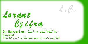 lorant czifra business card